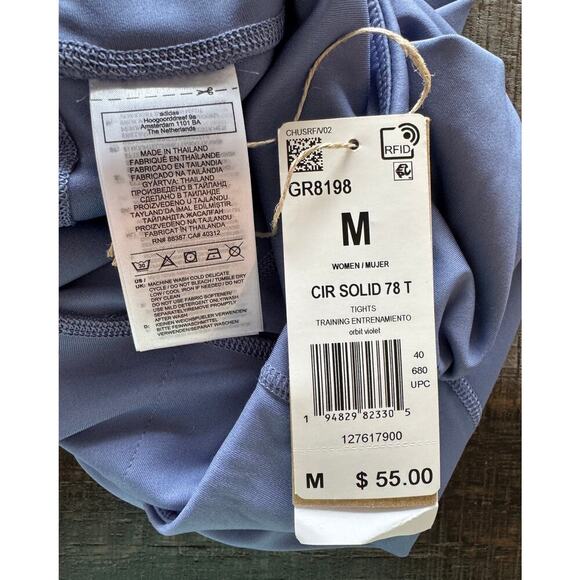 Adidas PRIMEGREEN training CIR SOLID 78 legging tights, M, Orbit Violet - Picture 3 of 4